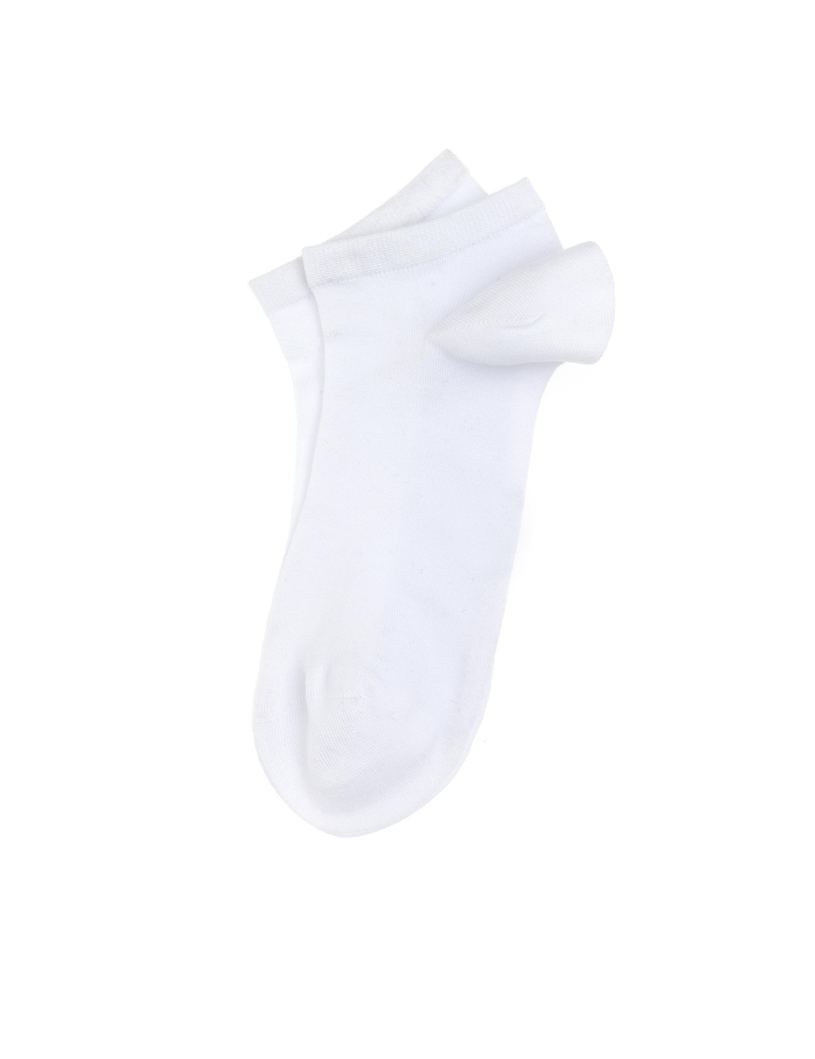 Erkek Bambu Karışımlı Beyaz Patik Basic Çorap