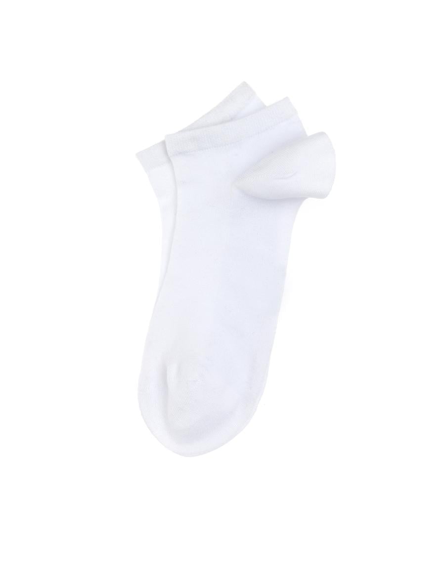 Erkek Bambu Karışımlı Beyaz Patik Basic Çorap