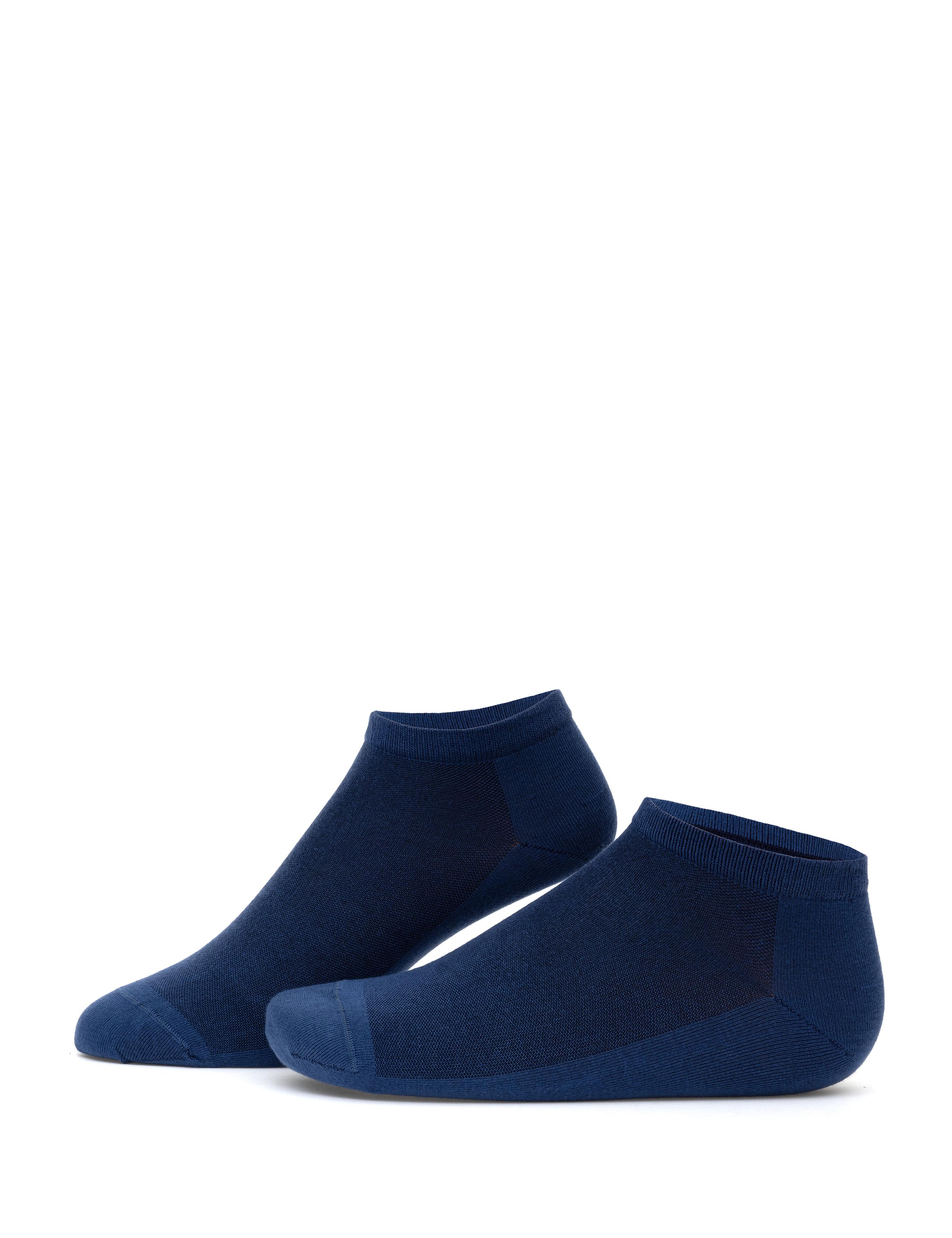 Erkek Bambu Karışımlı Mavi Patik Basic Çorap