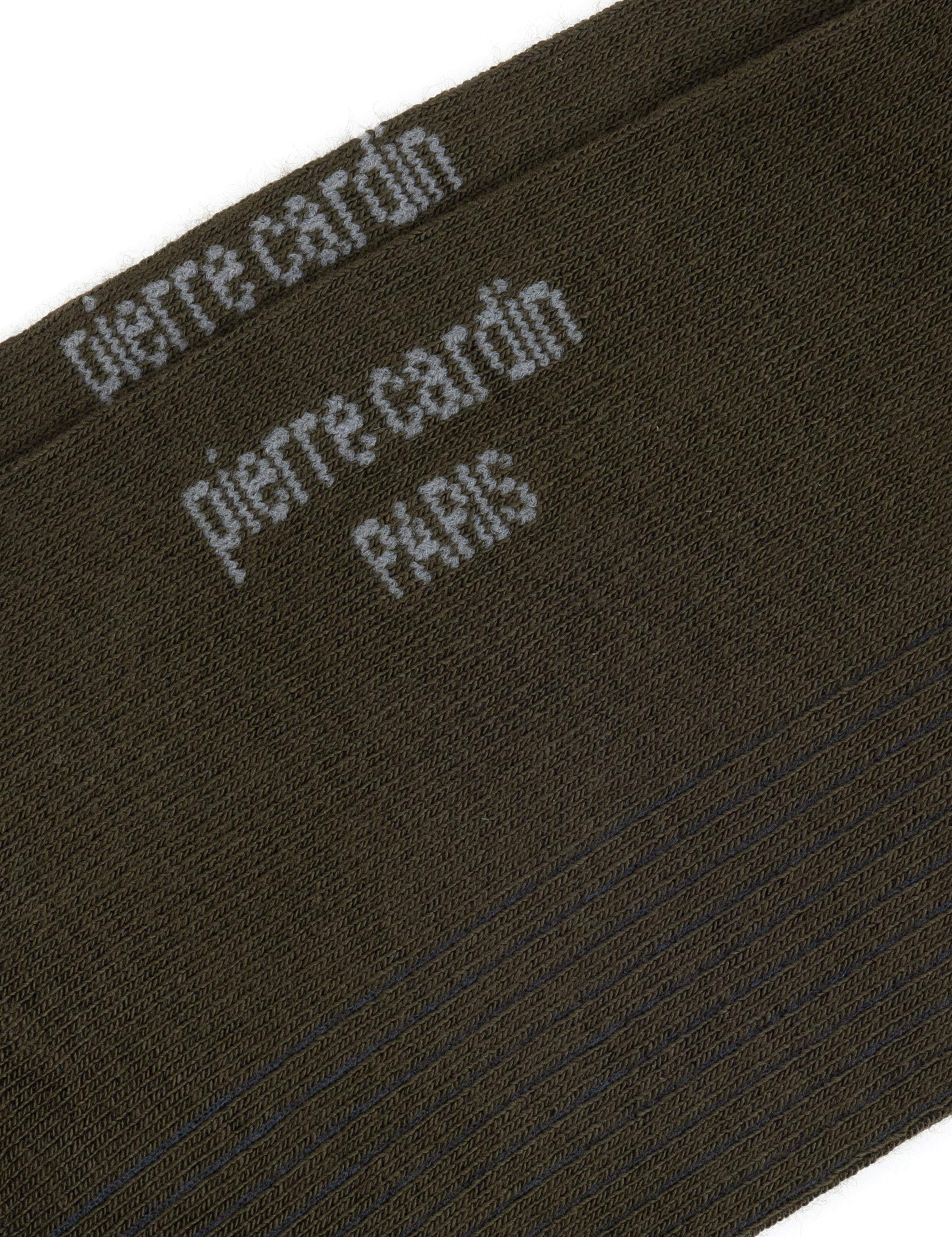 Erkek Bambu Karışımlı Haki Soket Desenli Çorap