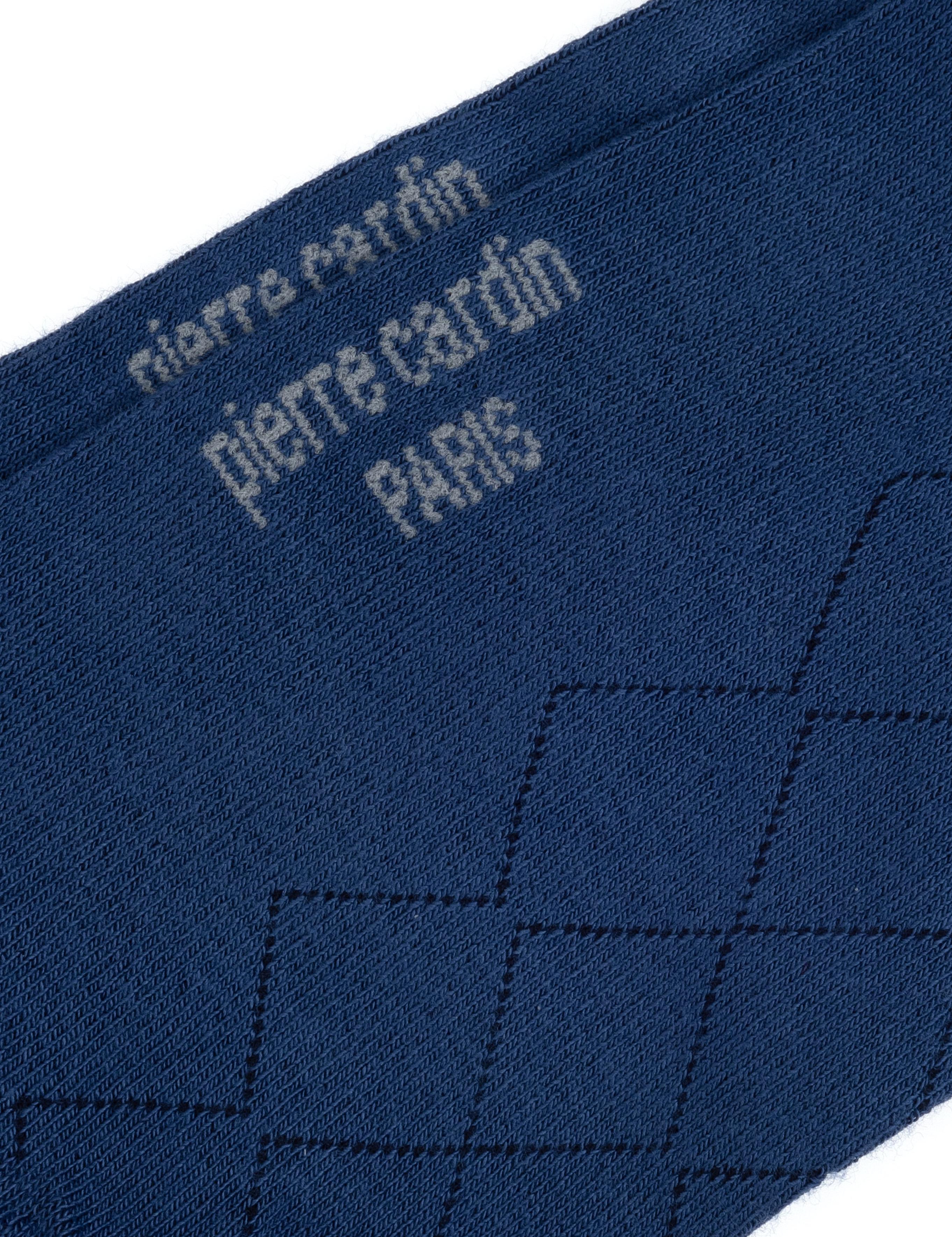 Erkek Bambu Karışımlı Mavi Soket Desenli Çorap