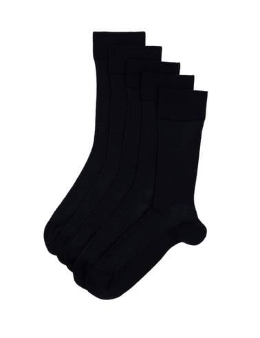 Erkek Bambu Karışımlı 5'li Paket Lacivert Soket Basic Çorap