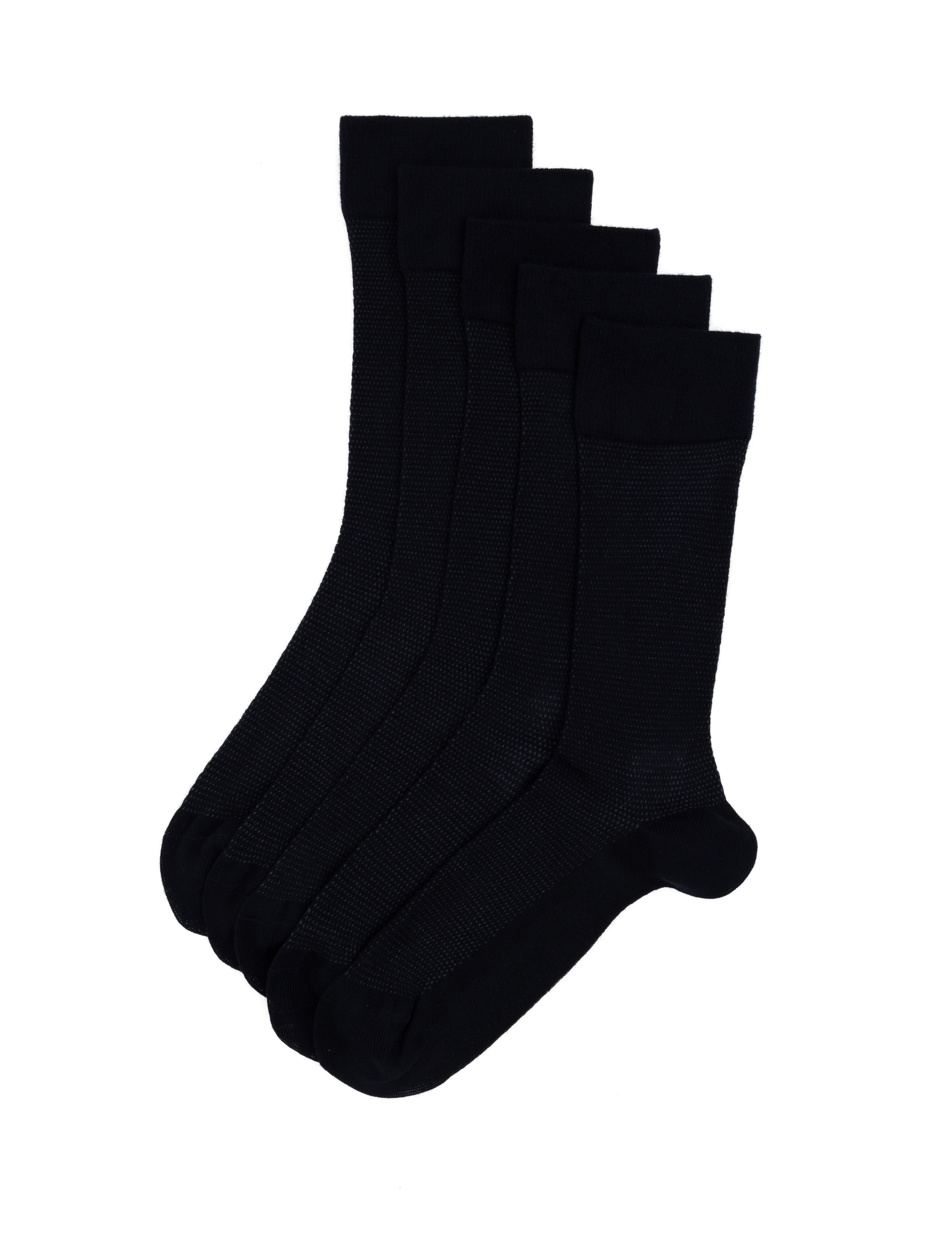 Erkek Bambu Karışımlı 5'li Paket Lacivert Soket Basic Çorap - Image 1