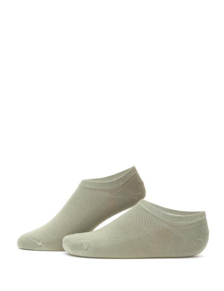 Erkek Bambu Karışımlı Yeşil Patik Desenli Çorap - 50308416019