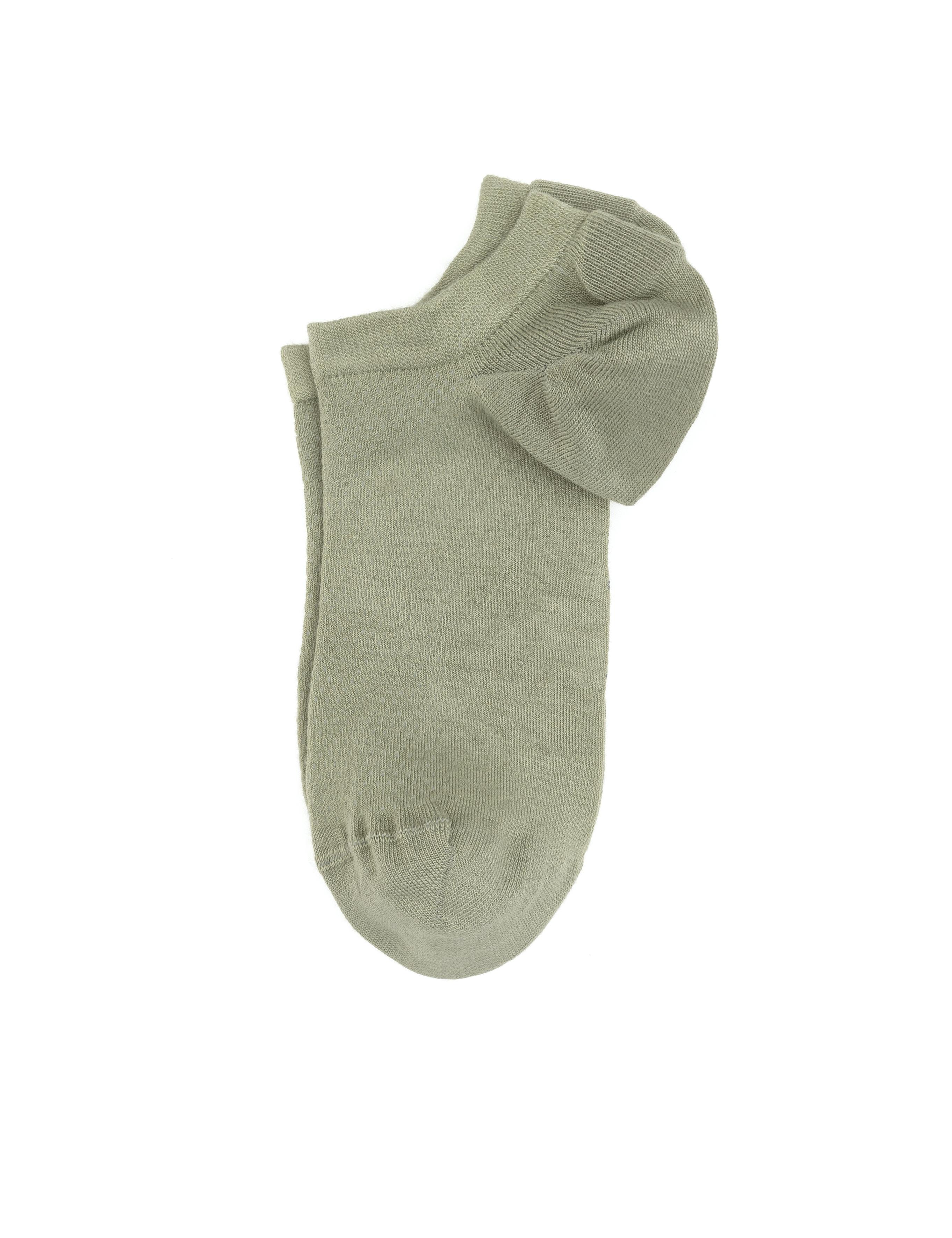 Erkek Bambu Karışımlı Yeşil Patik Desenli Çorap