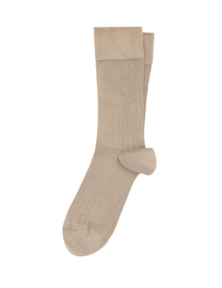 Erkek Bambu Karışımlı Bej Soket Desenli Çorap - 50308447010