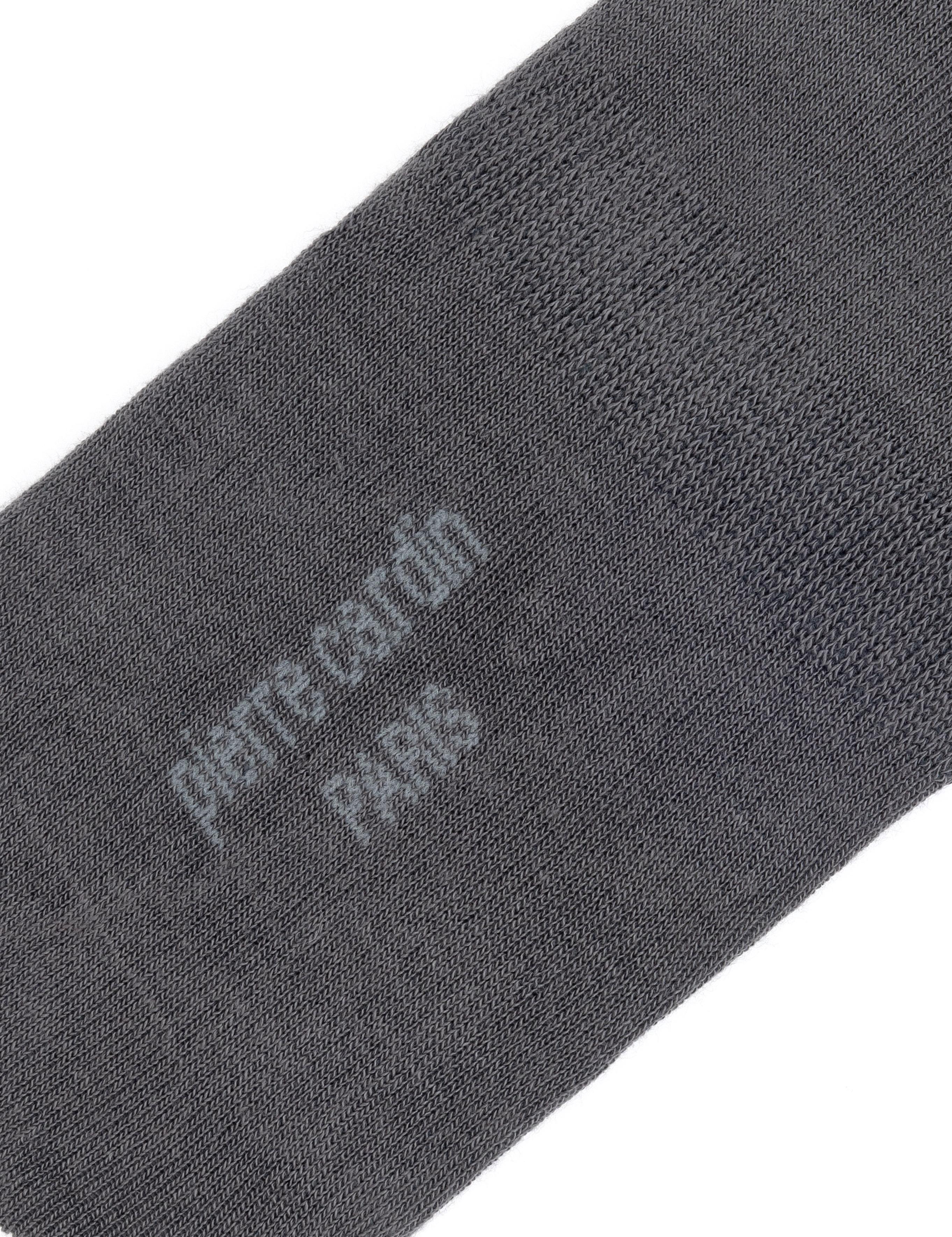 Erkek Bambu Karışımlı Gri Babet Basic Çorap