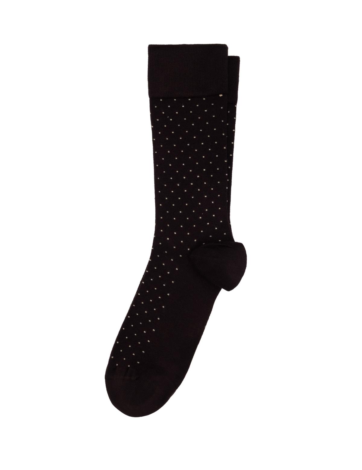 Erkek Bambu Karışımlı Kahverengi Soket Desenli Çorap - 50308431011