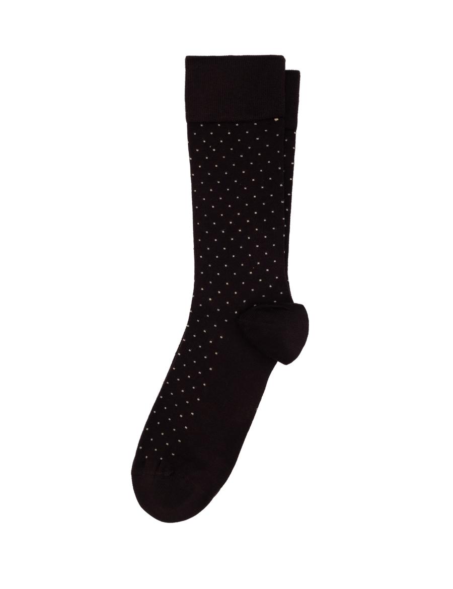 Erkek Bambu Karışımlı Kahverengi Soket Desenli Çorap