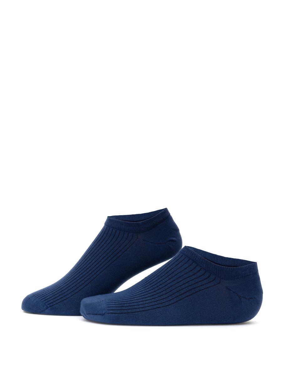 Erkek Bambu Karışımlı Mavi Patik Basic Çorap