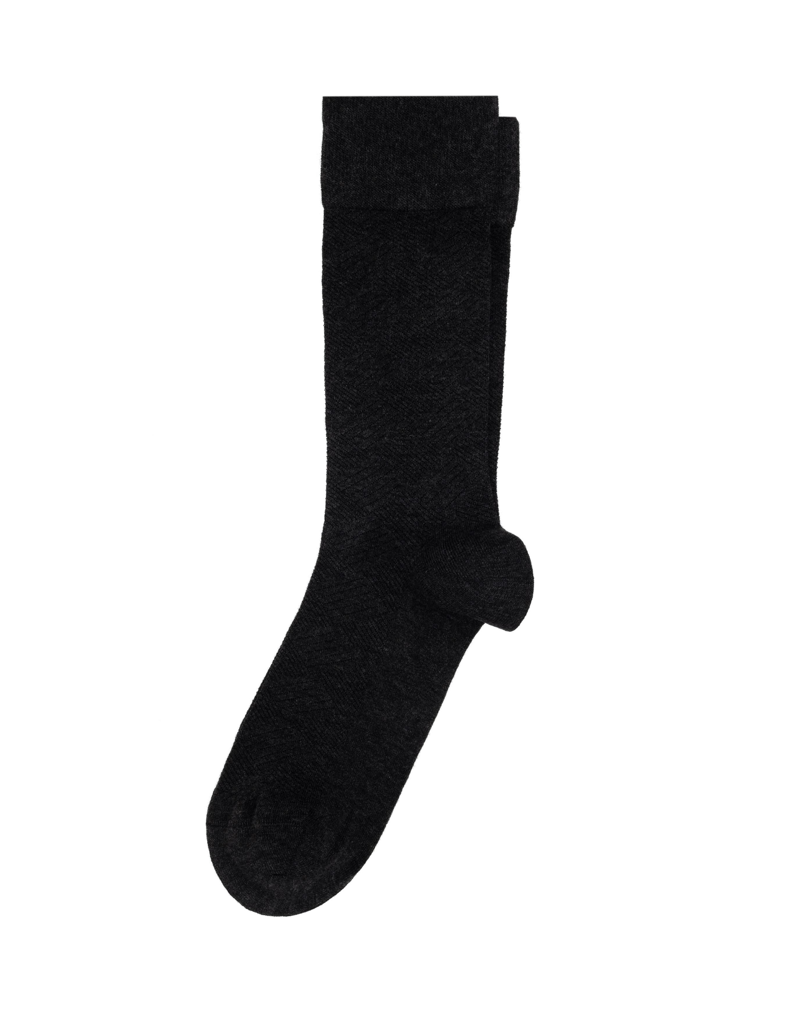 Erkek Bambu Karışımlı Antrasit Soket Desenli Çorap