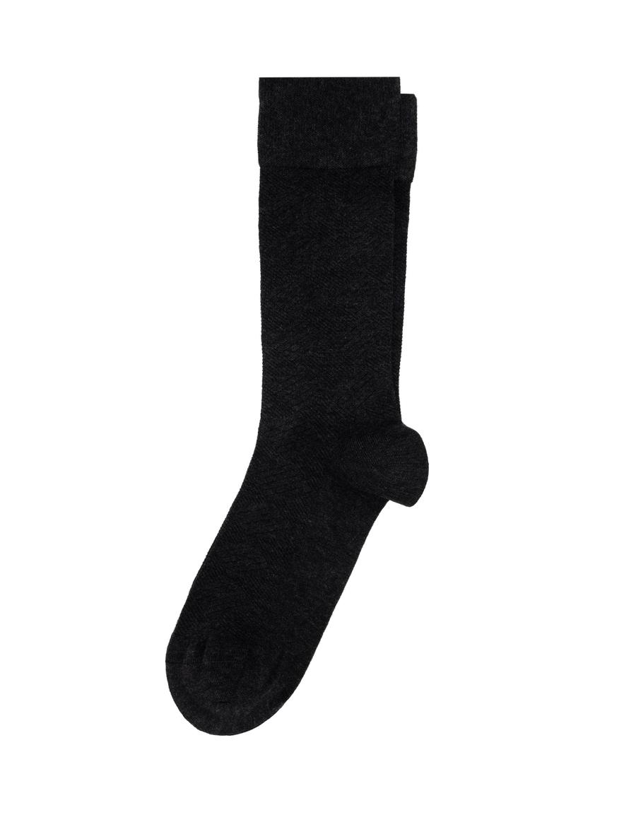 Erkek Bambu Karışımlı Antrasit Soket Desenli Çorap