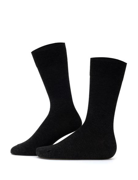 Erkek Bambu Karışımlı Antrasit Soket Desenli Çorap - 50310746010