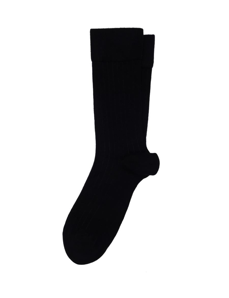 Erkek Bambu Karışımlı Siyah Soket Desenli Çorap