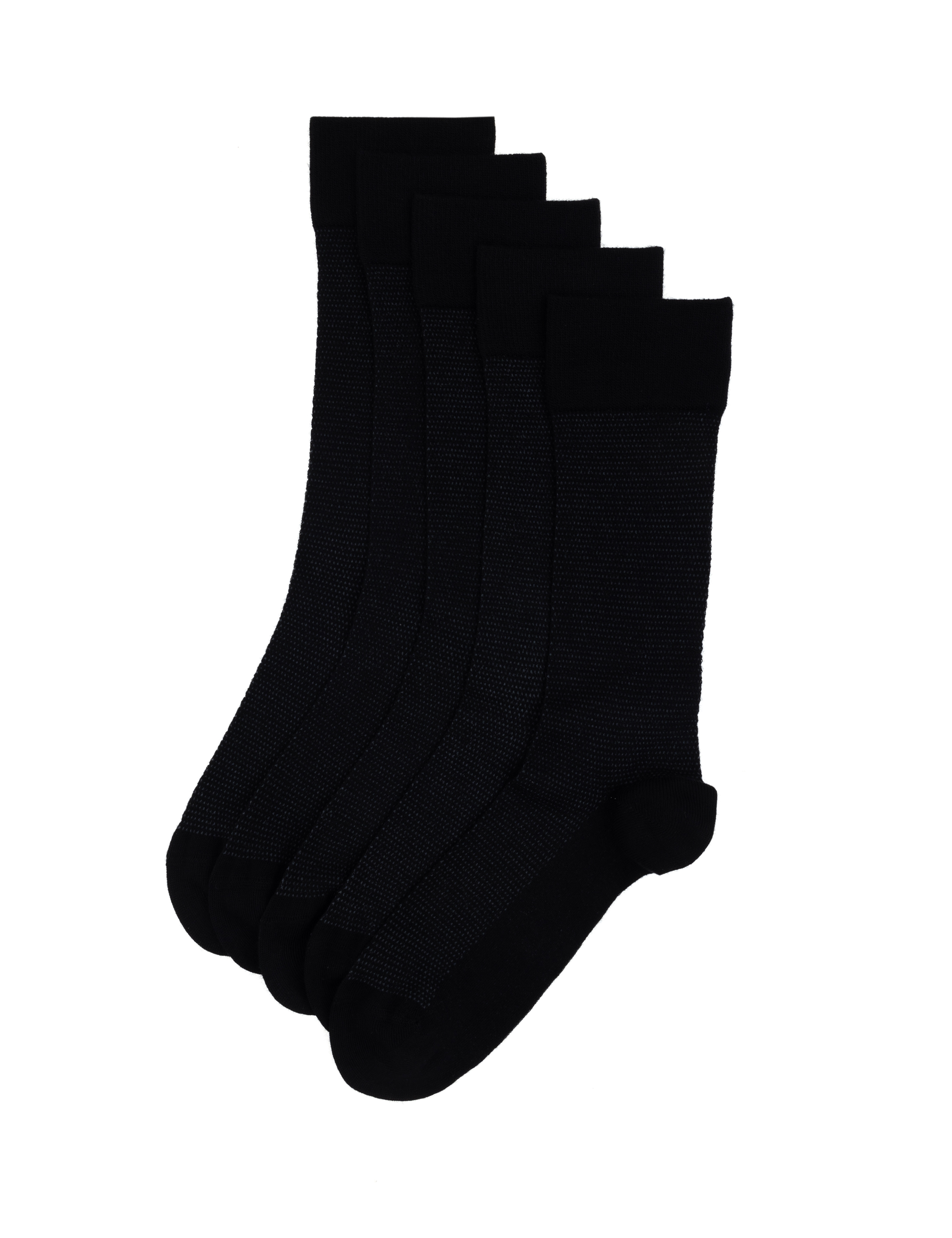 Erkek Bambu Karışımlı 5'li Paket Siyah Soket Basic Çorap