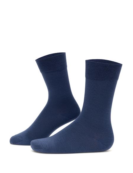 Erkek Bambu Karışımlı Mavi Soket Basic Çorap - 50308433012