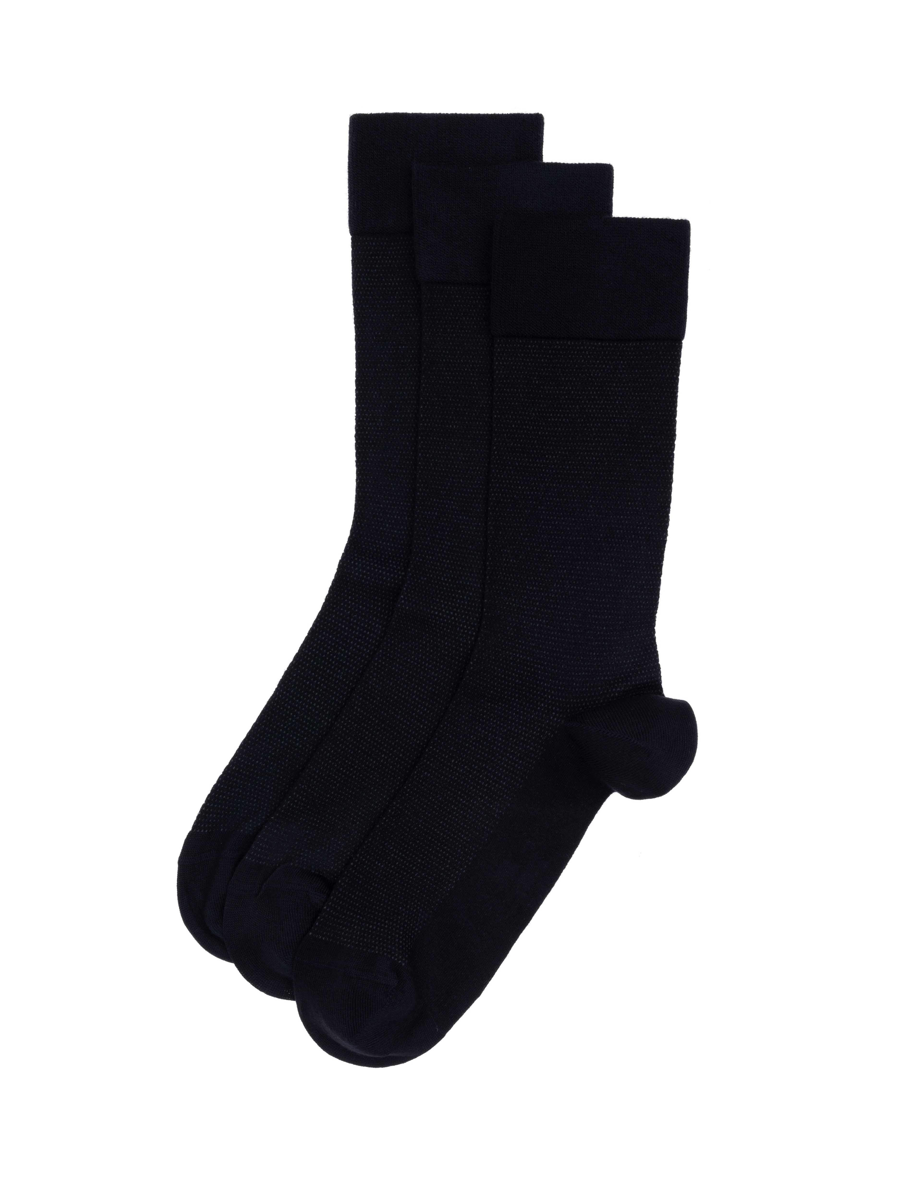Erkek Bambu Karışımlı 3'lü Paket Lacivert Soket Basic Çorap