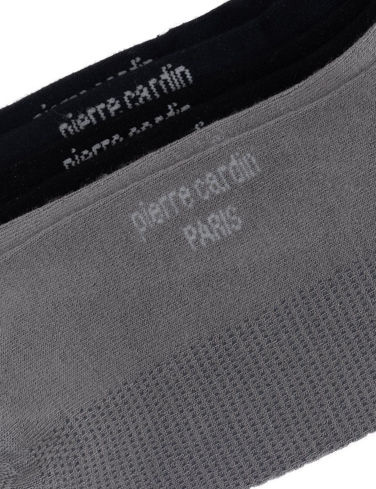 Erkek Bambu Karışımlı 3'lü Paket Gri Soket Basic Çorap - 50308477007