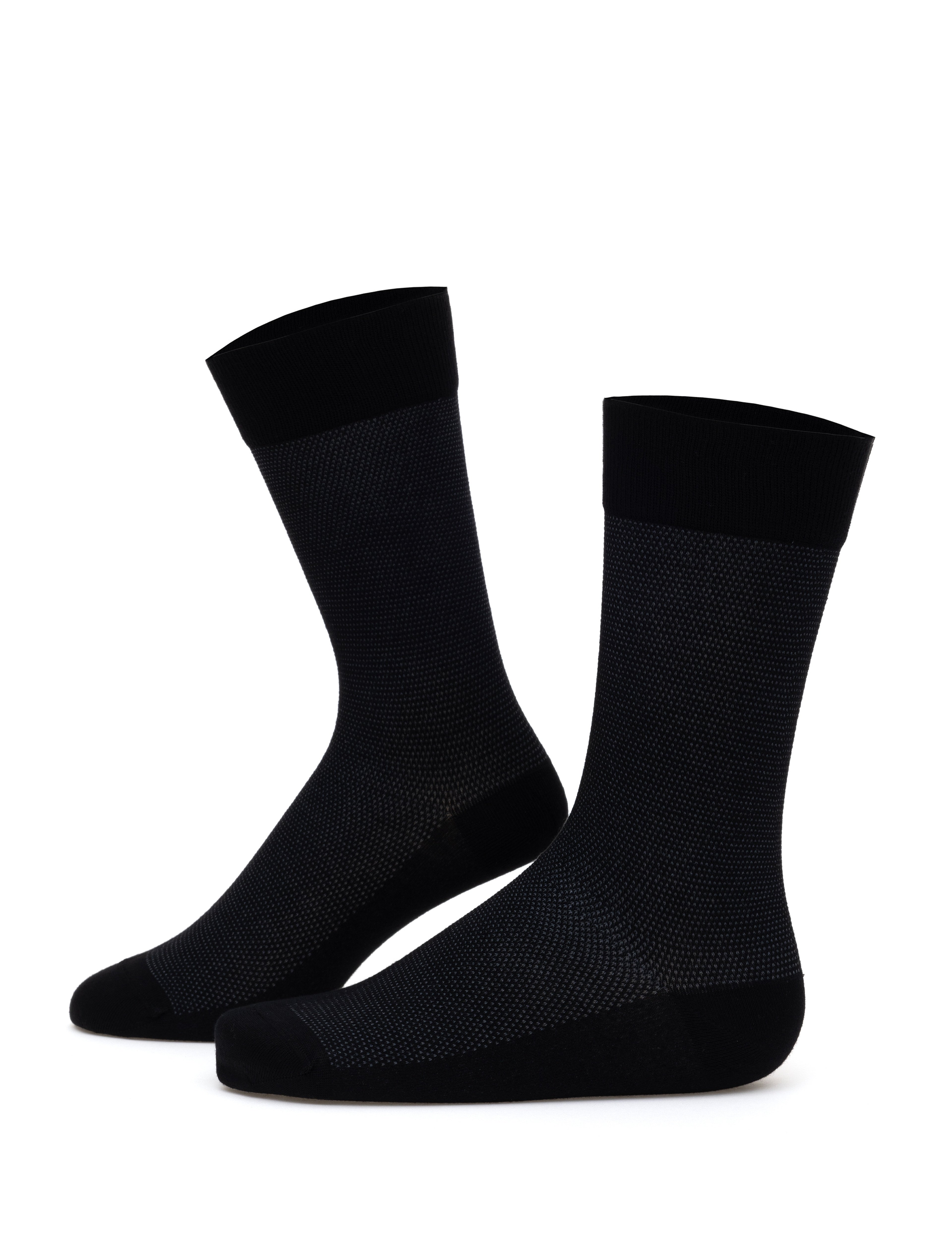 Erkek Bambu Karışımlı 3'lü Paket Gri Soket Basic Çorap