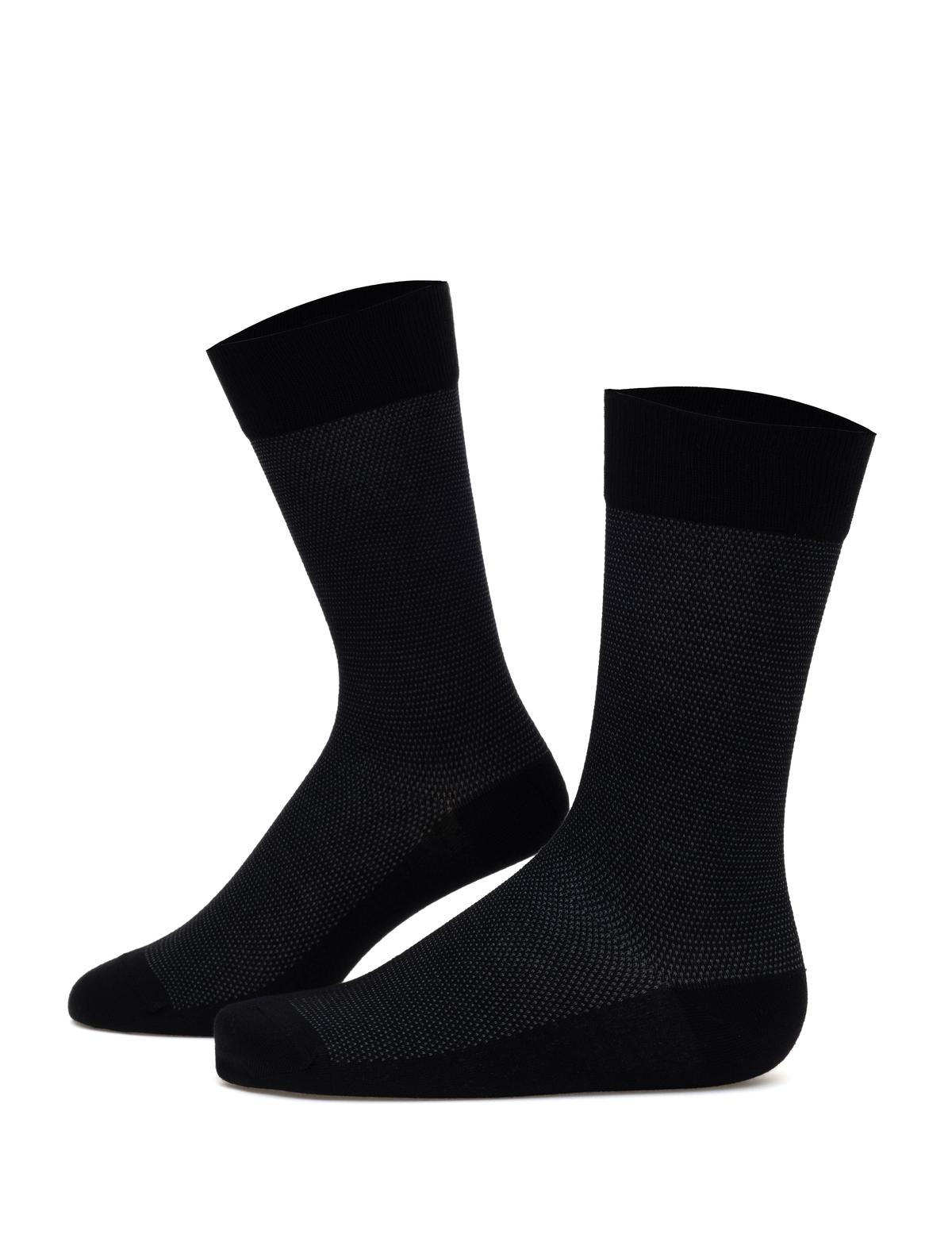 Erkek Bambu Karışımlı 3'lü Paket Siyah Soket Basic Çorap - 50308477004