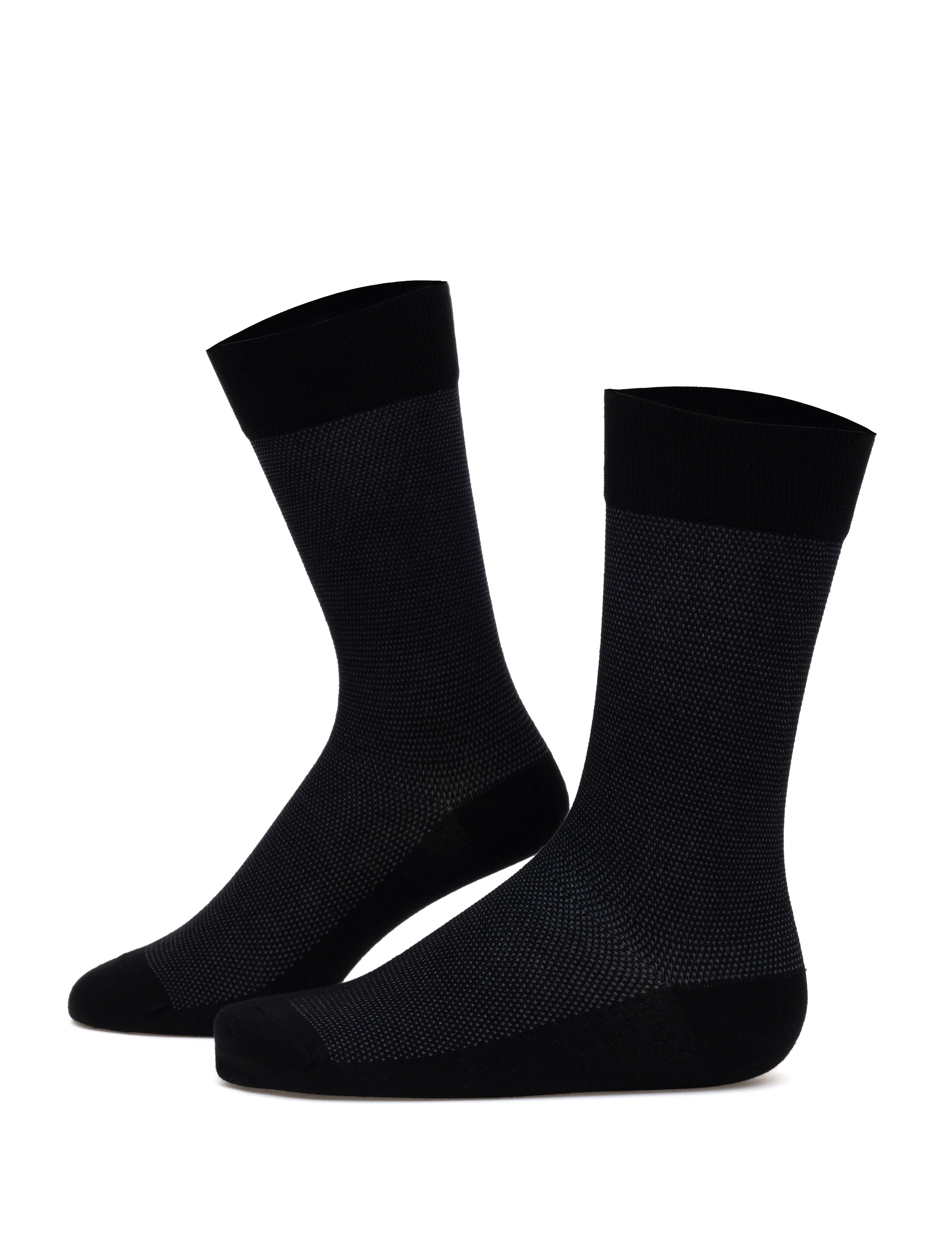 Erkek Bambu Karışımlı 3'lü Paket Siyah Soket Basic Çorap - Image 2