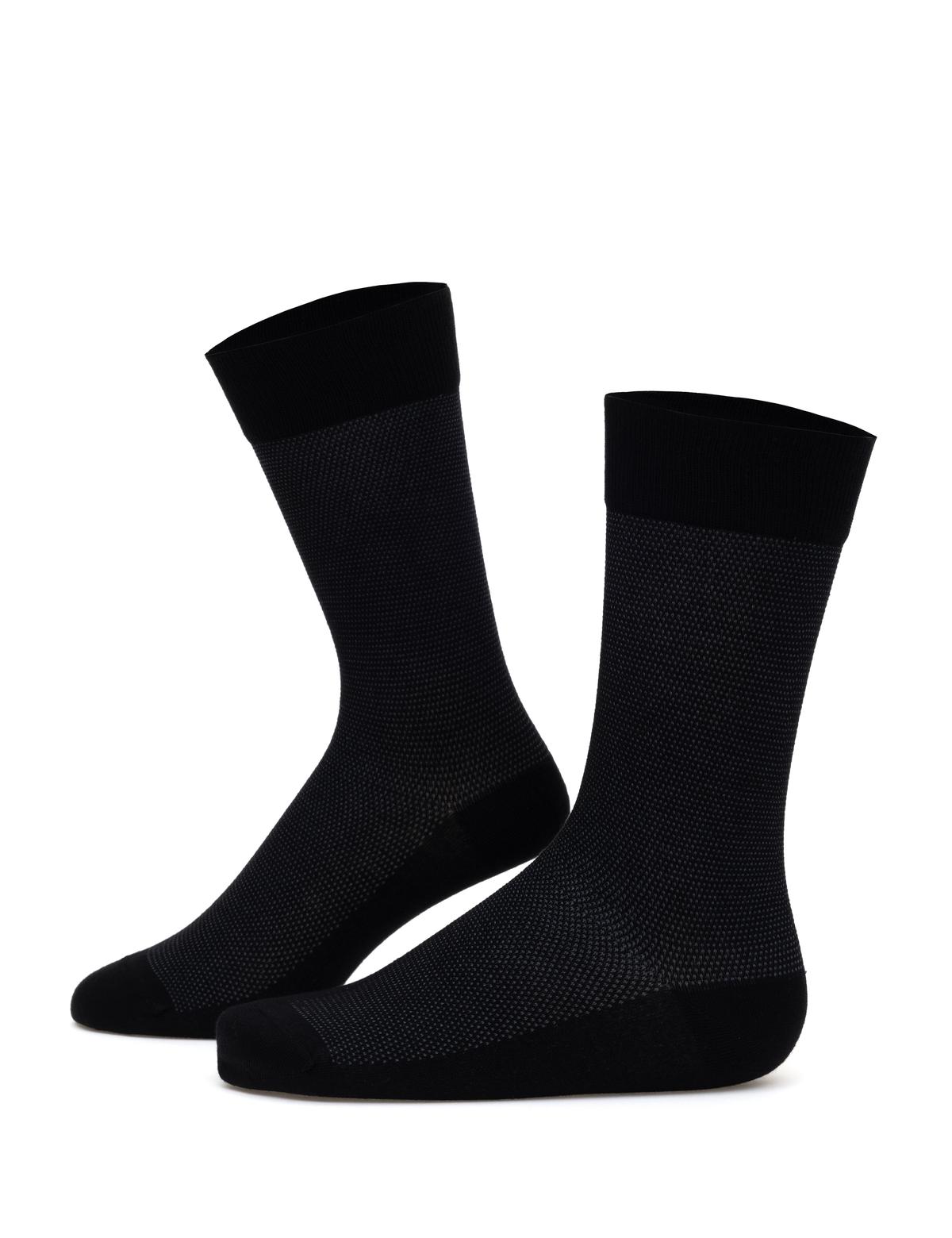 Erkek Bambu Karışımlı 3'lü Paket Siyah Soket Basic Çorap - 50308477004