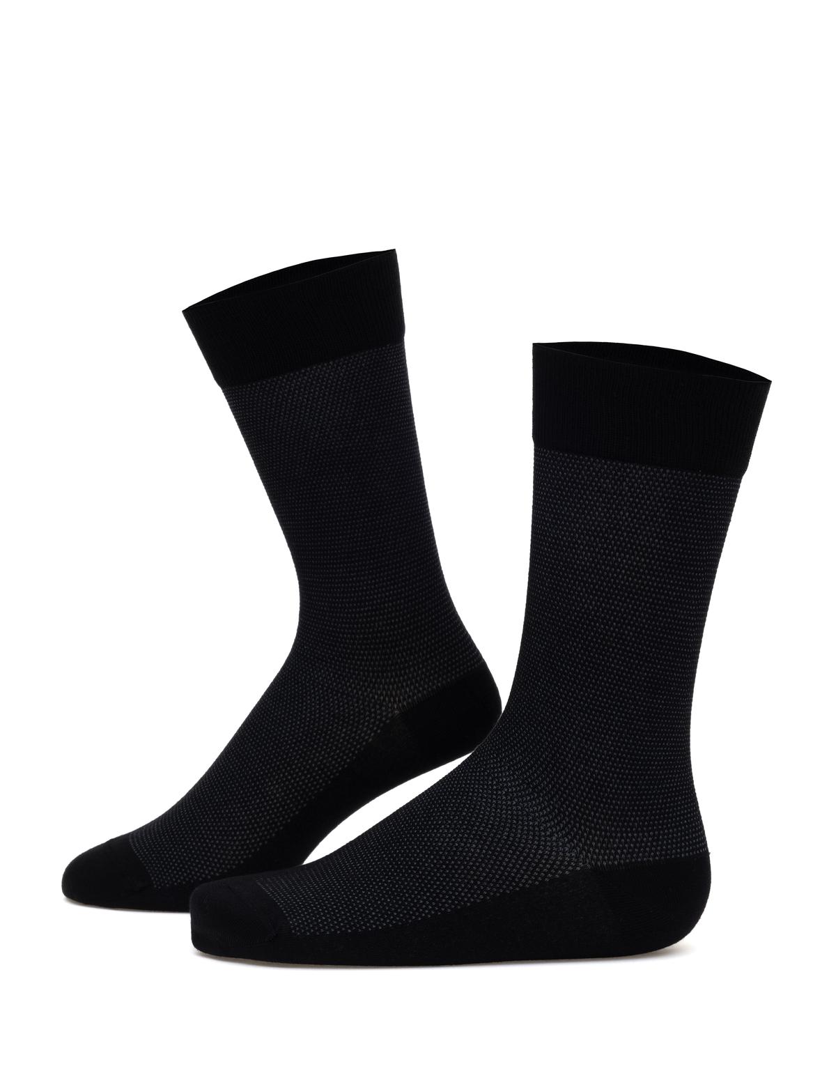 Erkek Bambu Karışımlı 3'lü Paket Siyah Soket Basic Çorap - 50308477004