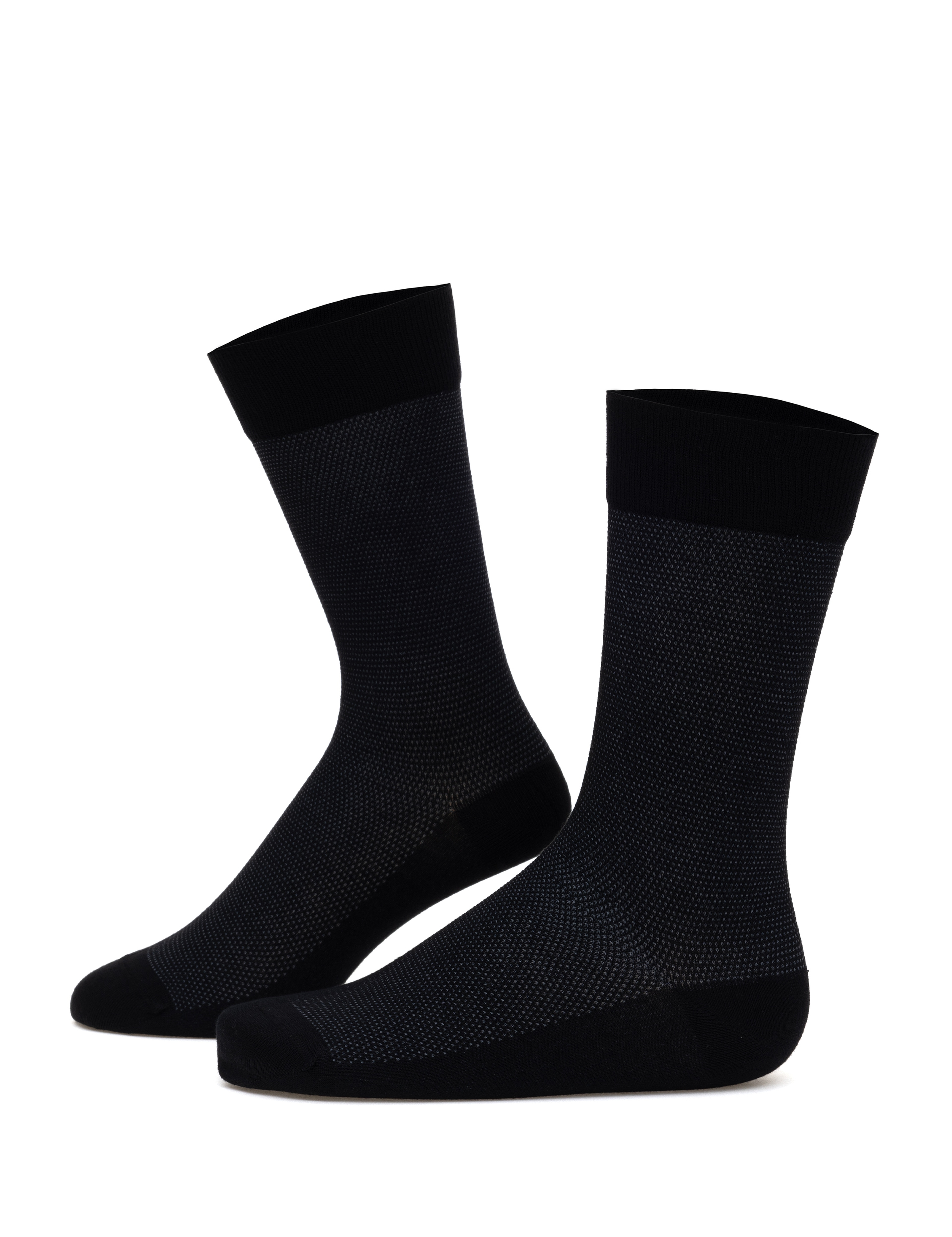 Erkek Bambu Karışımlı 3'lü Paket Siyah Soket Basic Çorap - Image 4