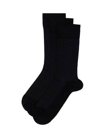 Erkek Bambu Karışımlı 3'lü Paket Siyah Soket Basic Çorap