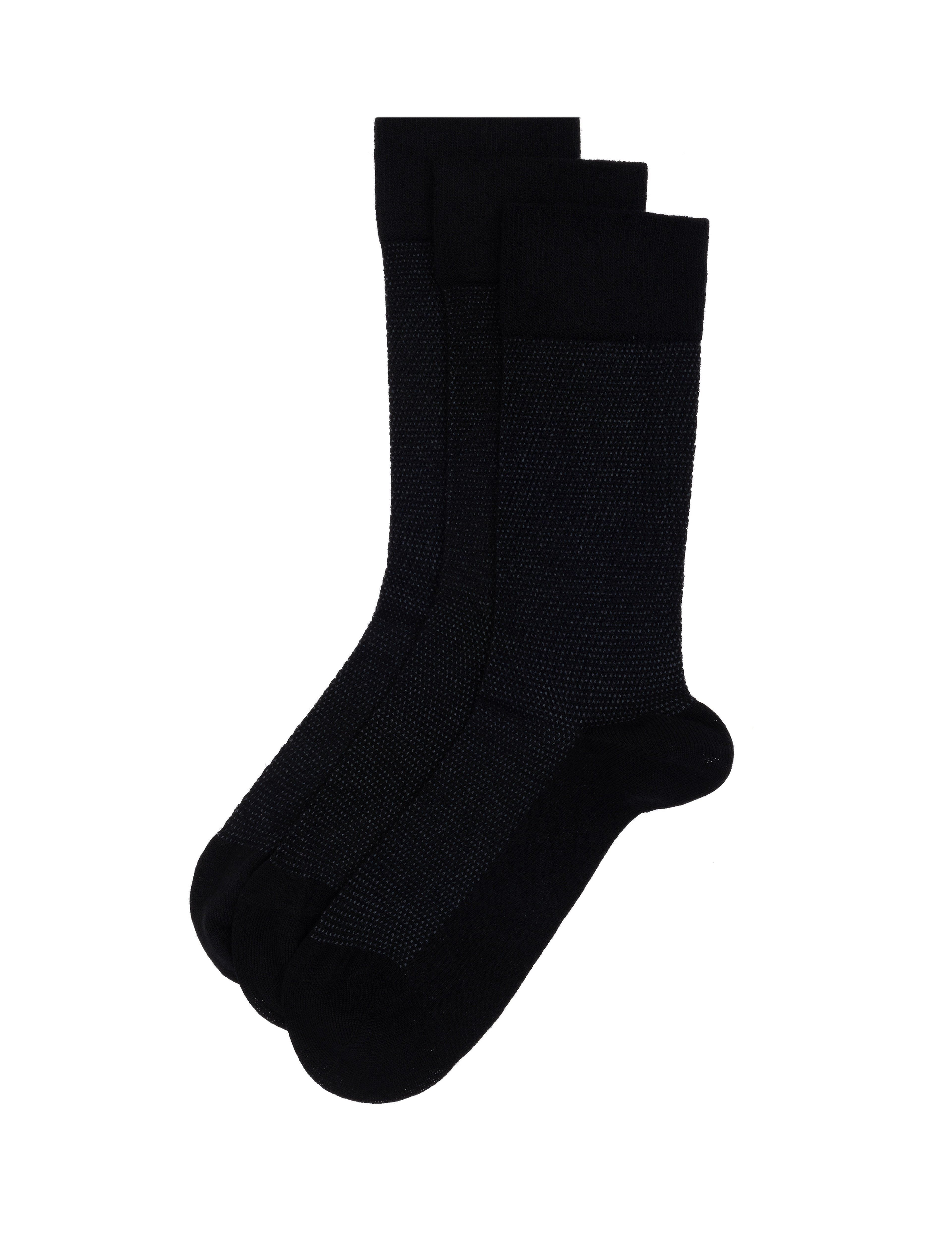 Erkek Bambu Karışımlı 3'lü Paket Siyah Soket Basic Çorap - Image 1
