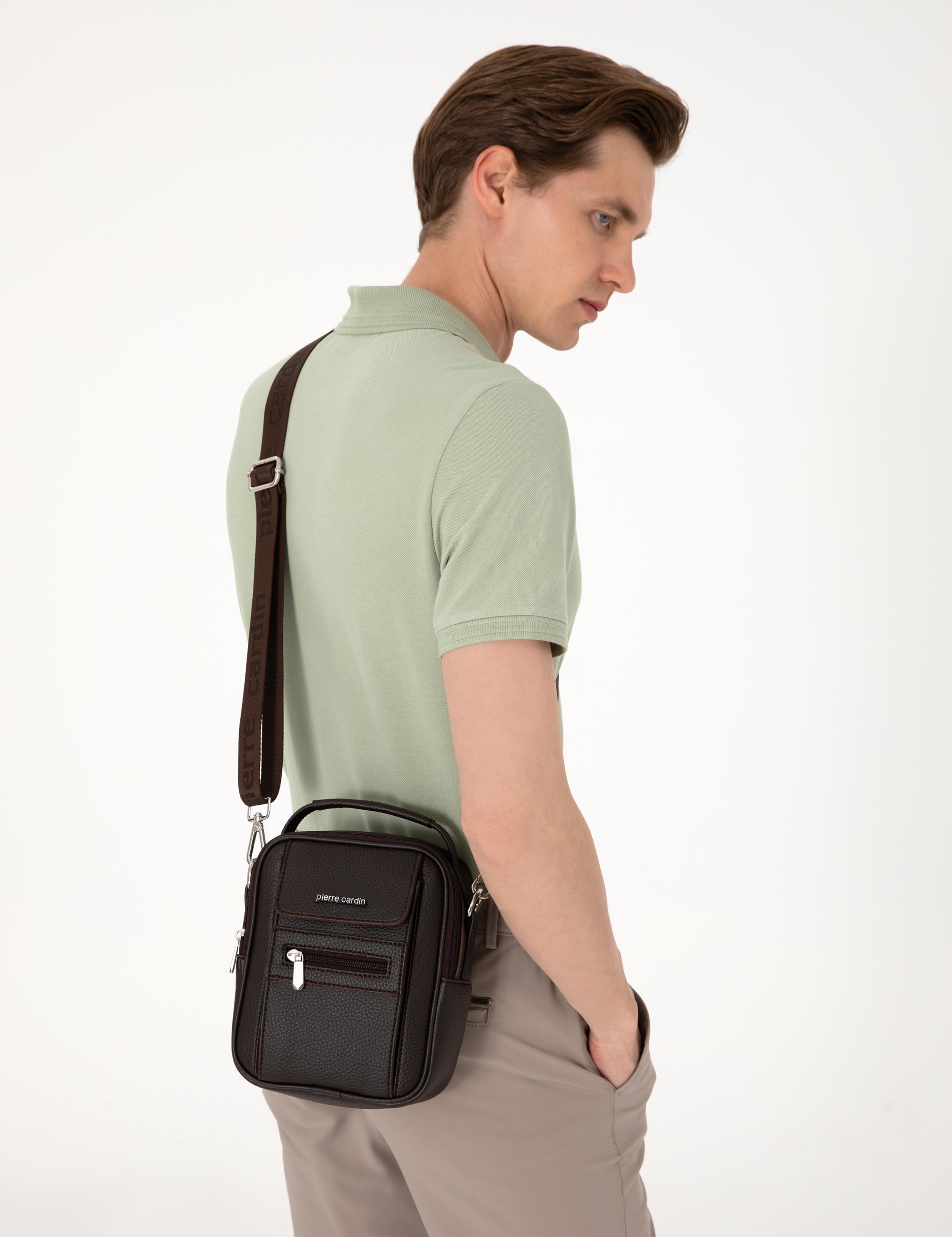 Erkek Kahverengi Omuz Çantası