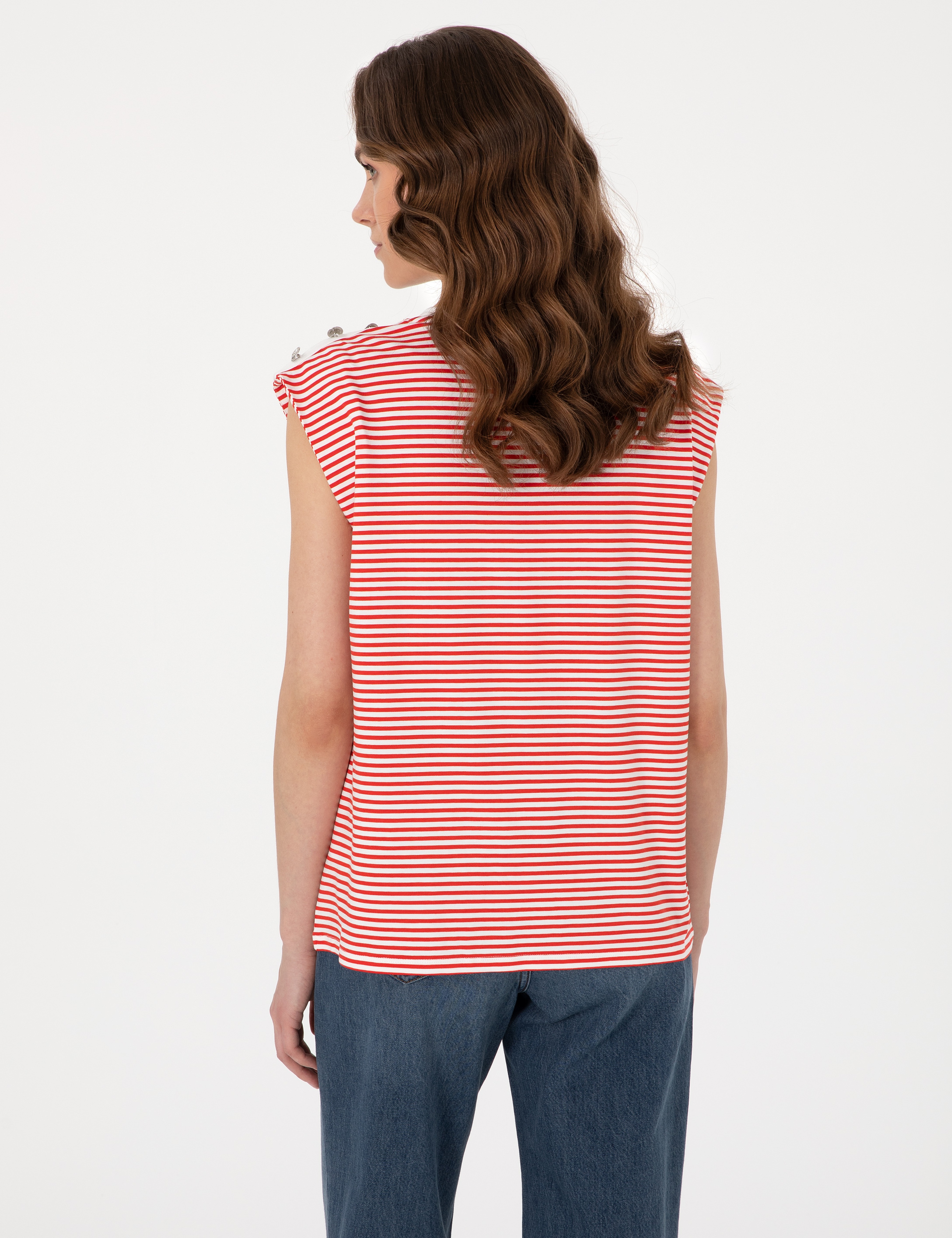 Kırmızı Regular Fit Tişört - Image 5