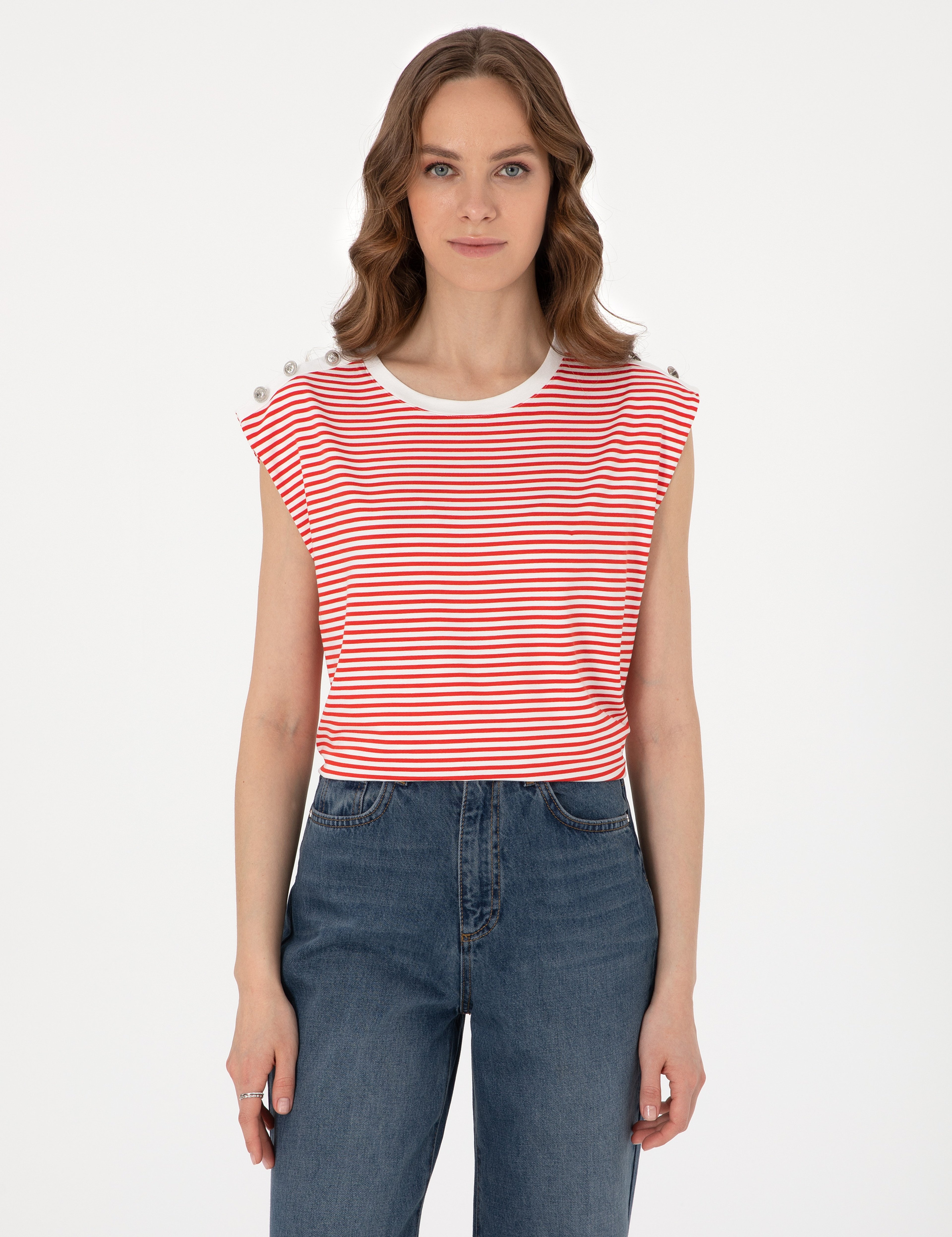 Kırmızı Regular Fit Tişört - Image 1