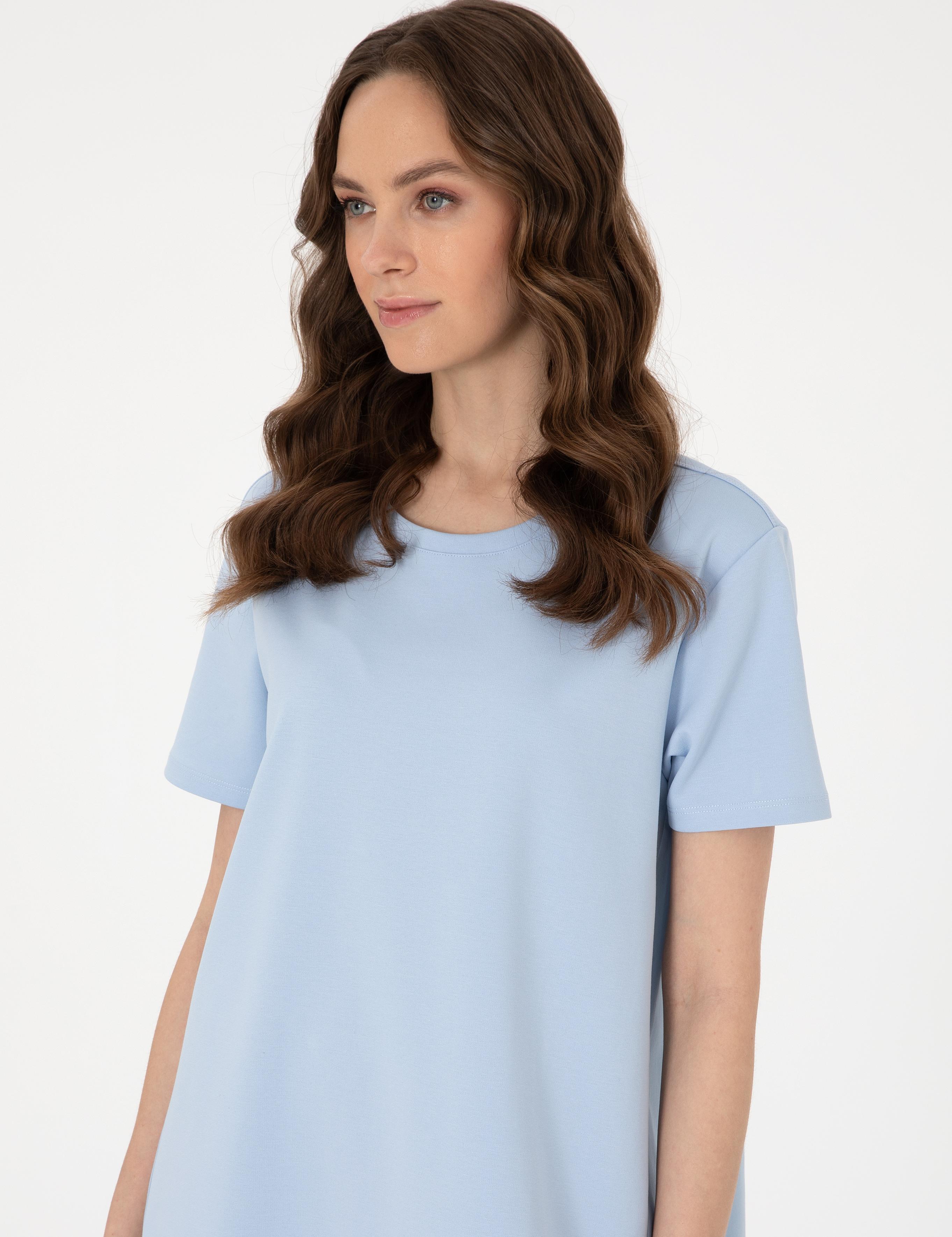 Mavi Regular Fit Örme Elbise