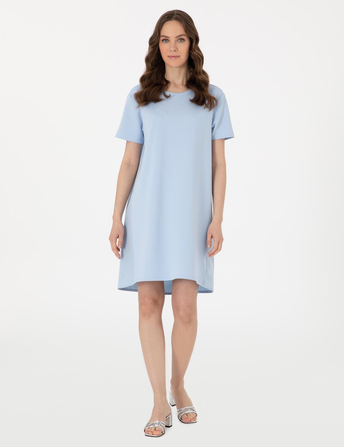 Mavi Regular Fit Örme Elbise