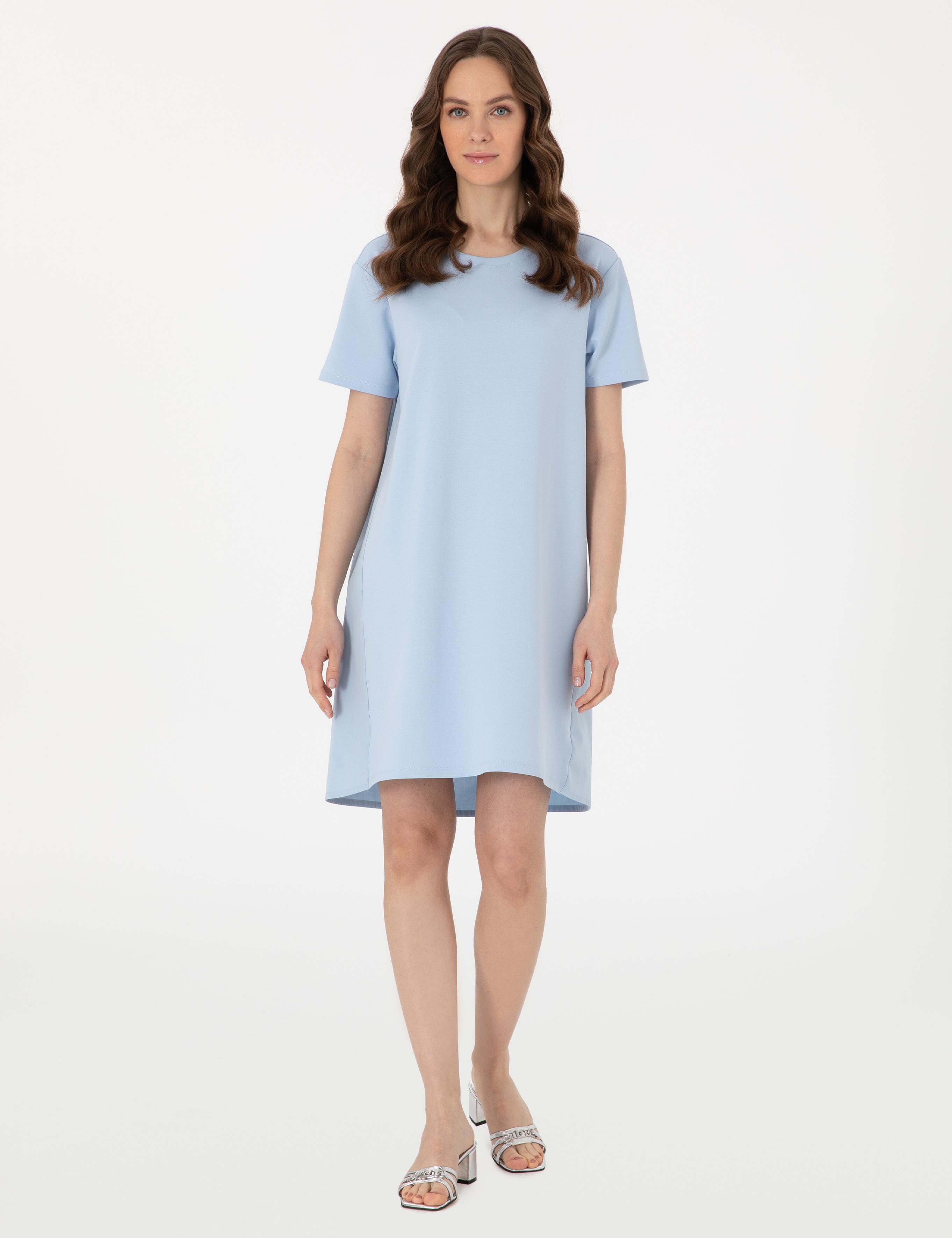 Mavi Regular Fit Örme Elbise