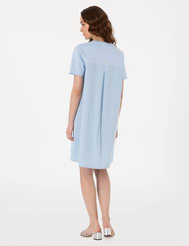 Mavi Regular Fit Örme Elbise