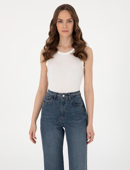 Beyaz Ex. Slim Fit Tişört - 50305783005