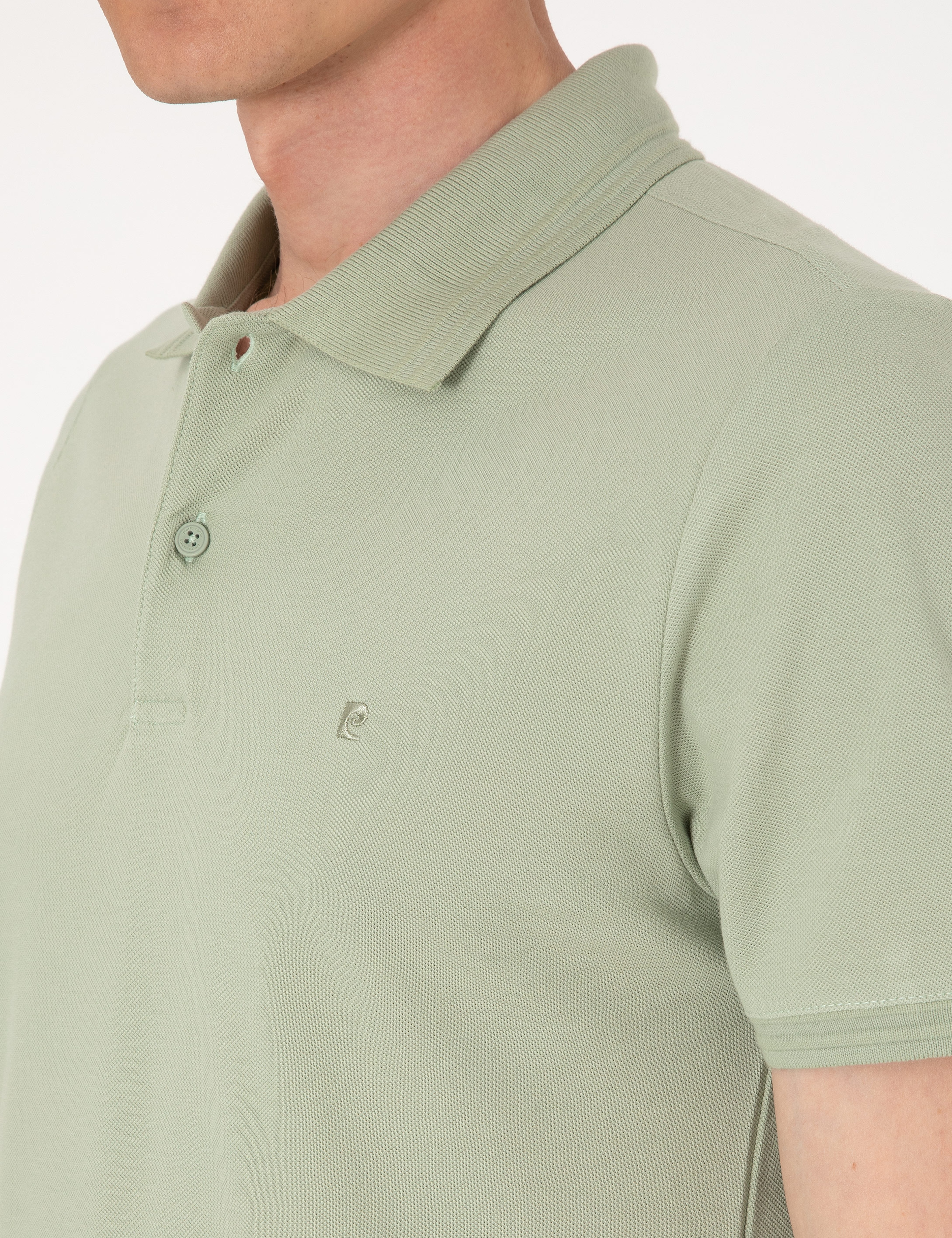 Çağla Slim Fit %100 Pamuk Düğmeli Polo Yaka Basic Tişört - Image 7