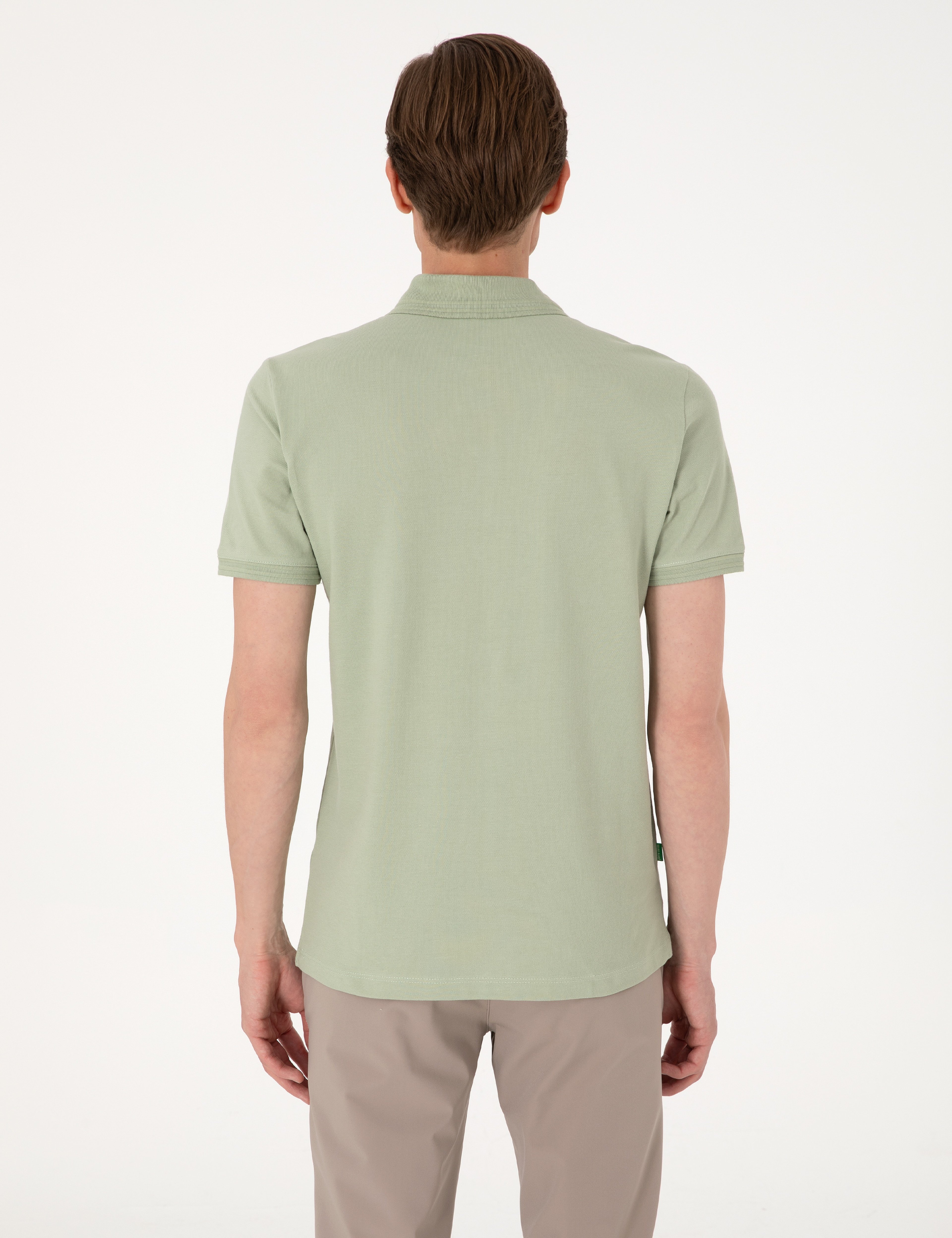 Çağla Slim Fit %100 Pamuk Düğmeli Polo Yaka Basic Tişört