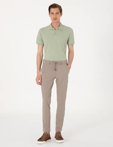 Çağla Slim Fit %100 Pamuk Polo Yaka Basic Tişört