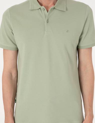 Çağla Slim Fit %100 Pamuk Polo Yaka Basic Tişört