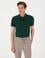 Koyu Yeşil Slim Fit %100 Pamuk Polo Yaka Basic Tişört