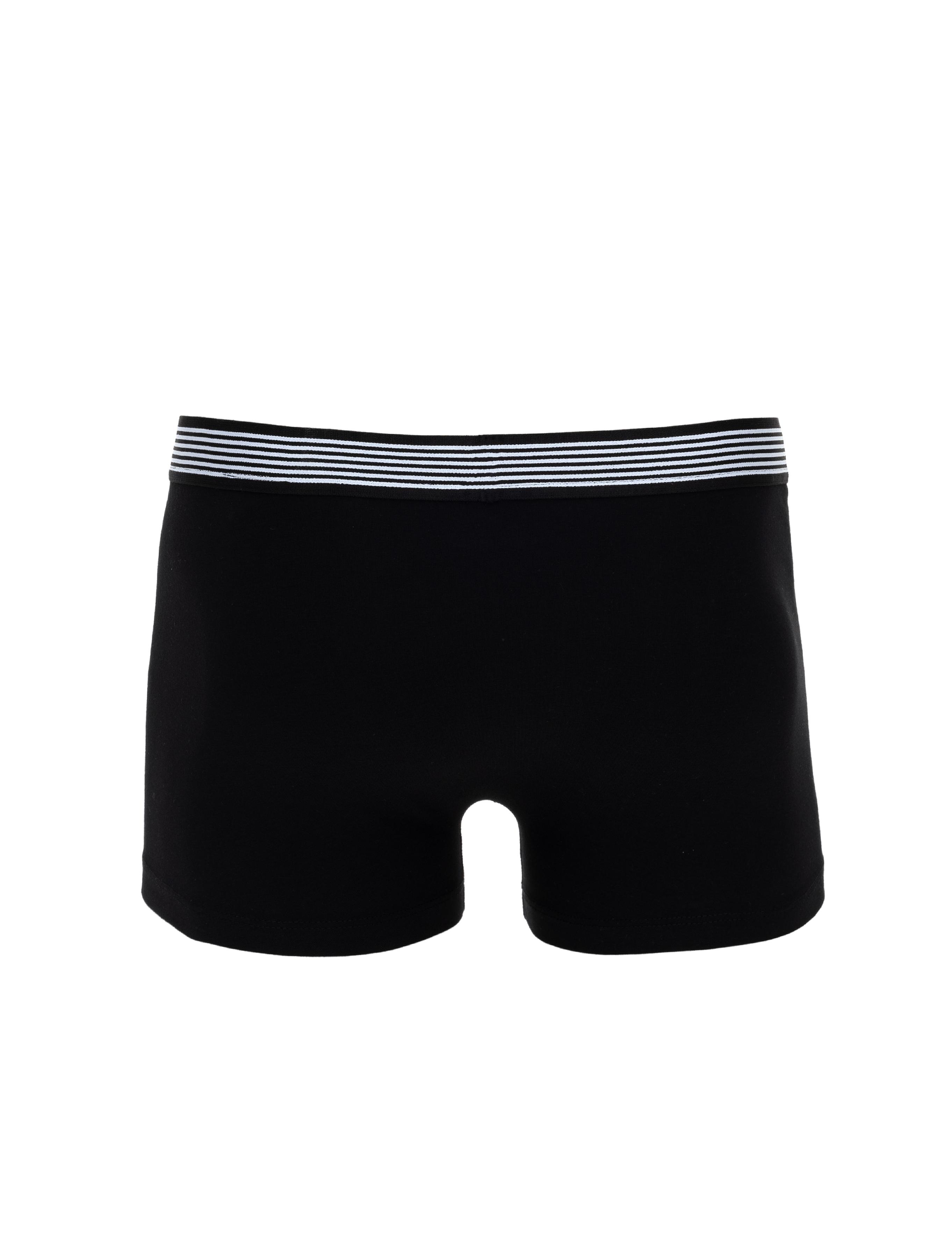 Siyah Pamuk Modal Karışımlı Tekli Boxer