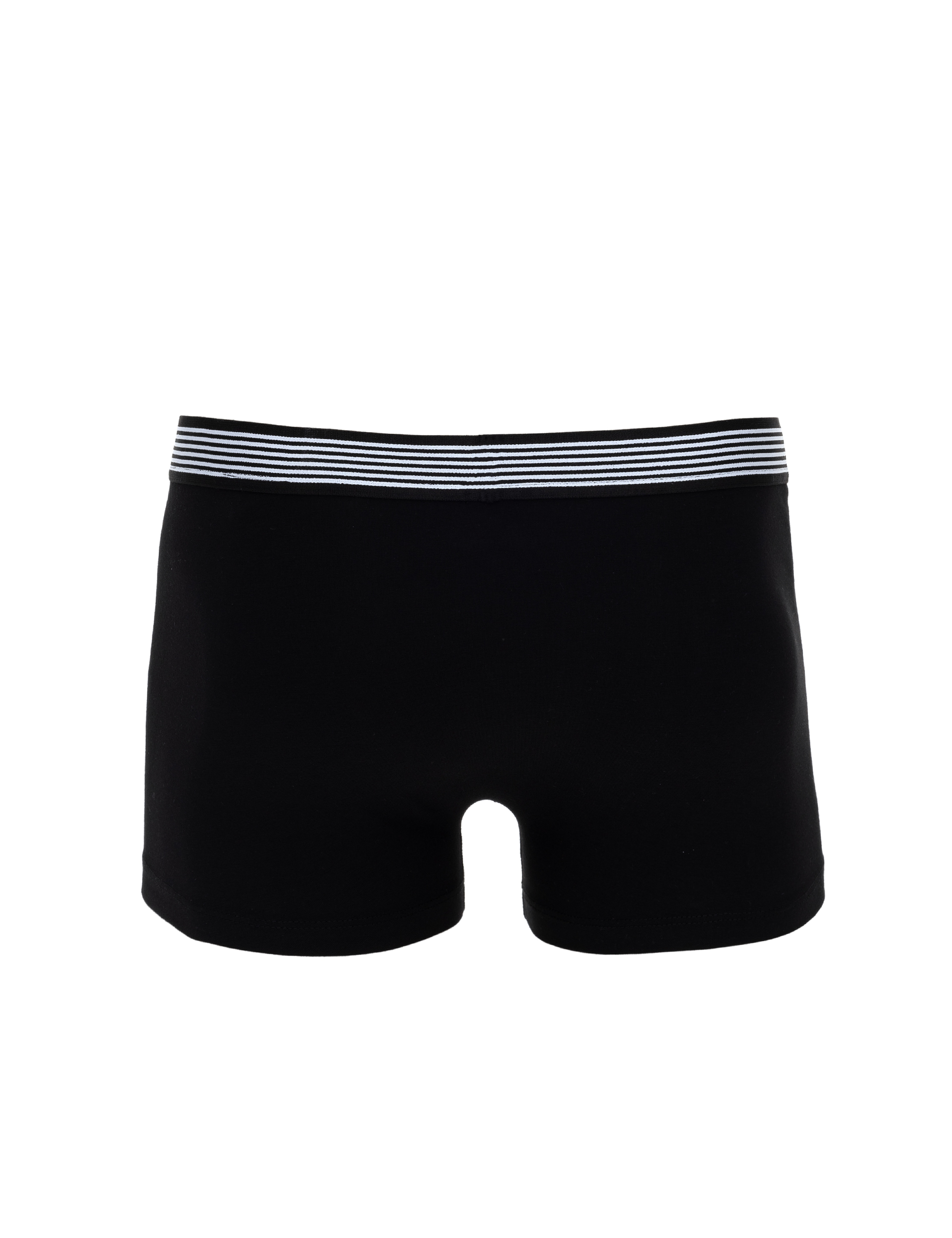 Siyah Pamuk Modal Karışımlı Tekli Boxer