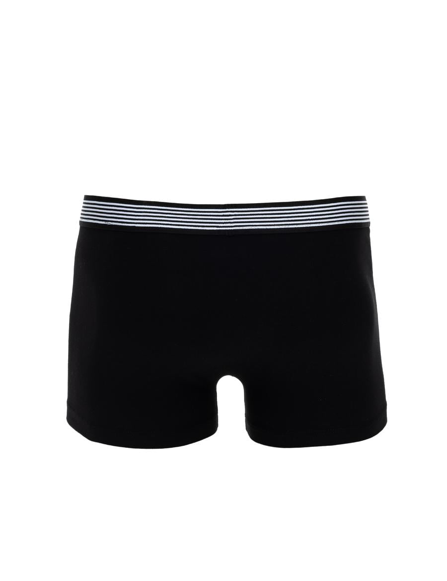 Siyah Pamuk Modal Karışımlı Tekli Boxer