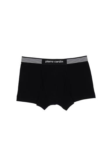 Siyah Pamuk Modal Karışımlı Tekli Boxer