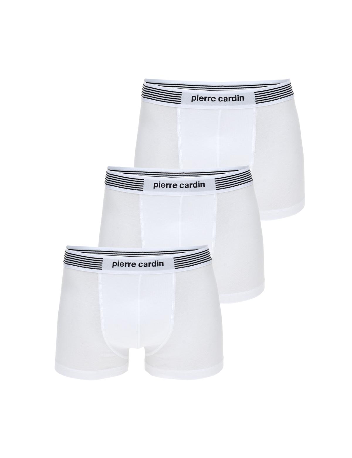 Beyaz Pamuk Modal Karışımlı 3'lü Boxer