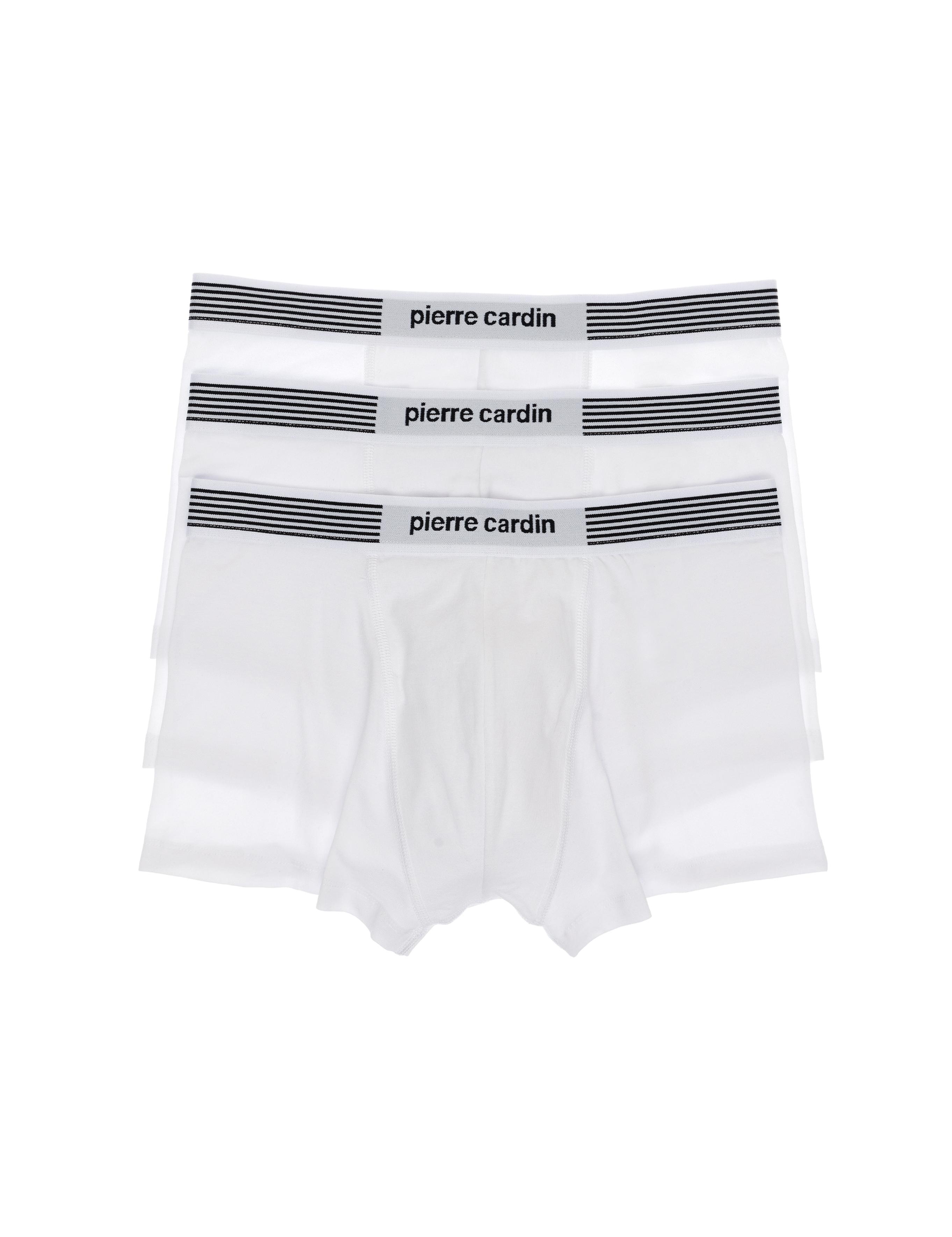 Beyaz Pamuk Modal Karışımlı 3'lü Boxer