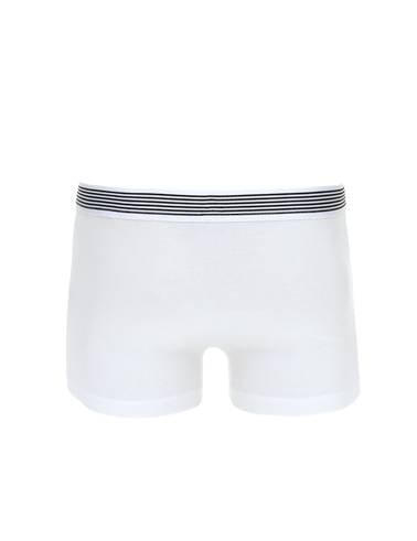 Beyaz Pamuk Modal Karışımlı Tekli Boxer